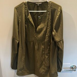 Banana Republic Olive Green Women's Top
